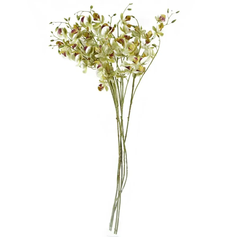 Mini Orchid Artificial Flowers 6 Pack - Cream image