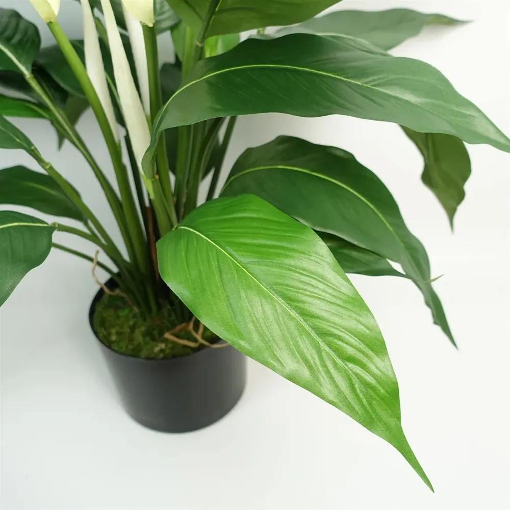 Peace Lily Artificial Plant in Pot - White