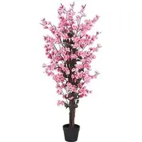 Pink Blossom Artificial Tree in Pot 130cm