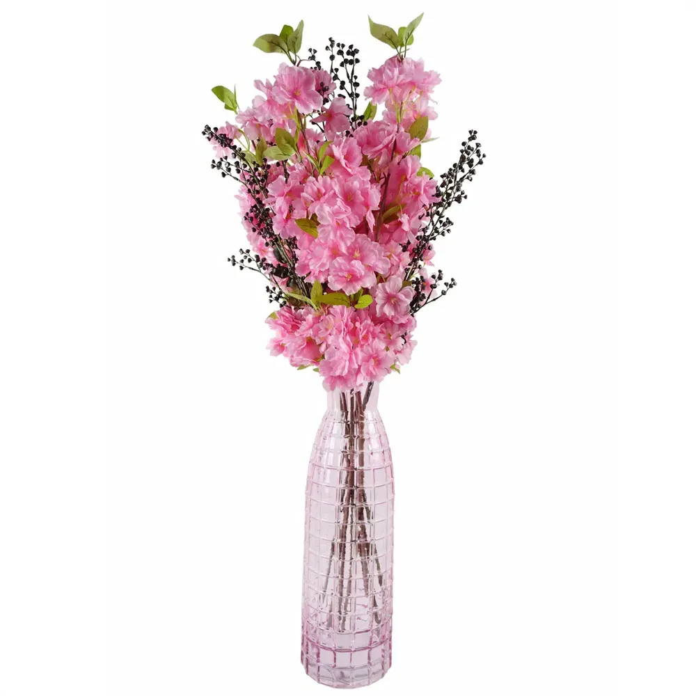 Pink Blossom Single Stem Artificial Flower 6 Pack