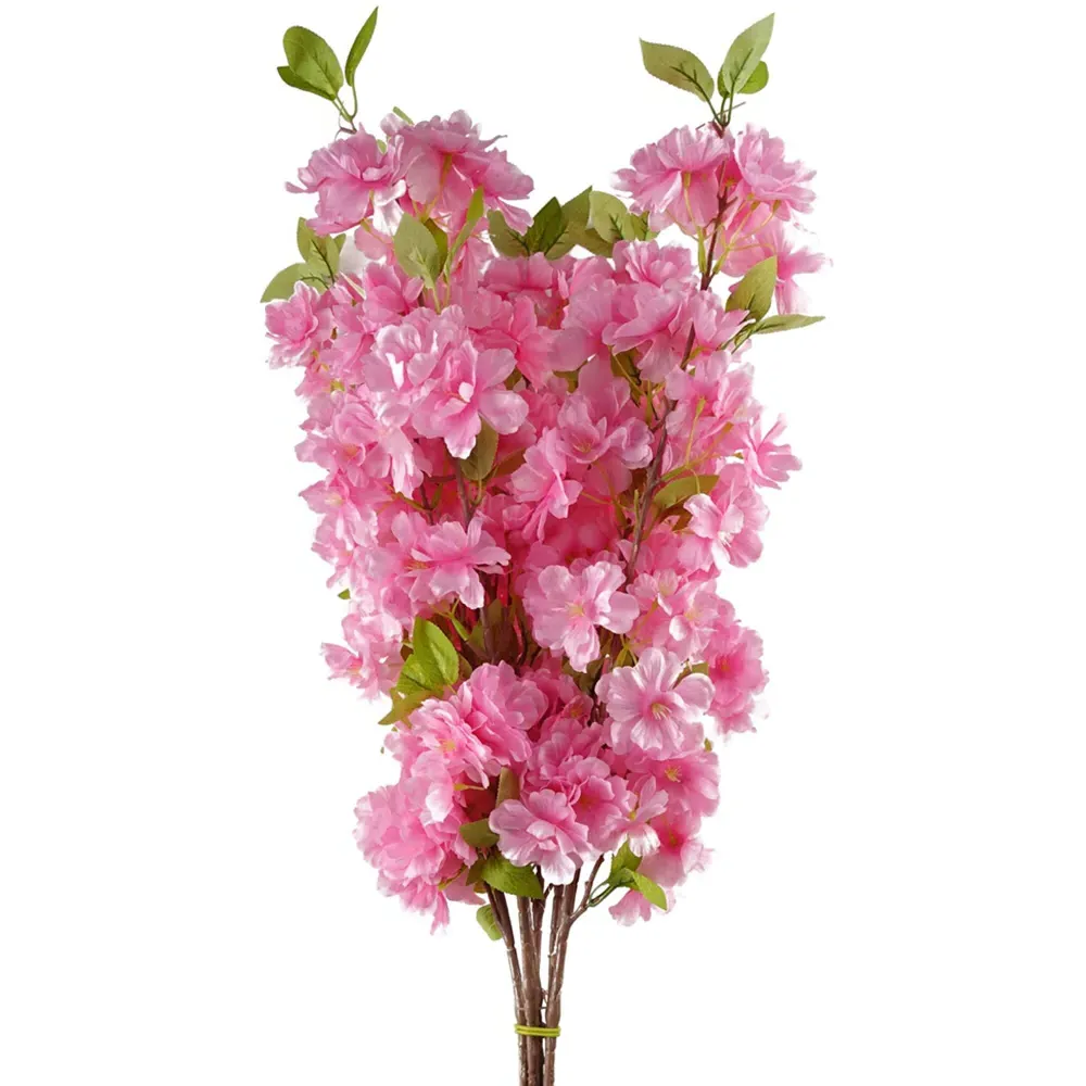Pink Blossom Single Stem Artificial Flower 6 Pack