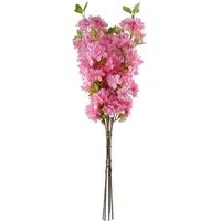 Pink Blossom Single Stem Artificial Flower 6 Pack