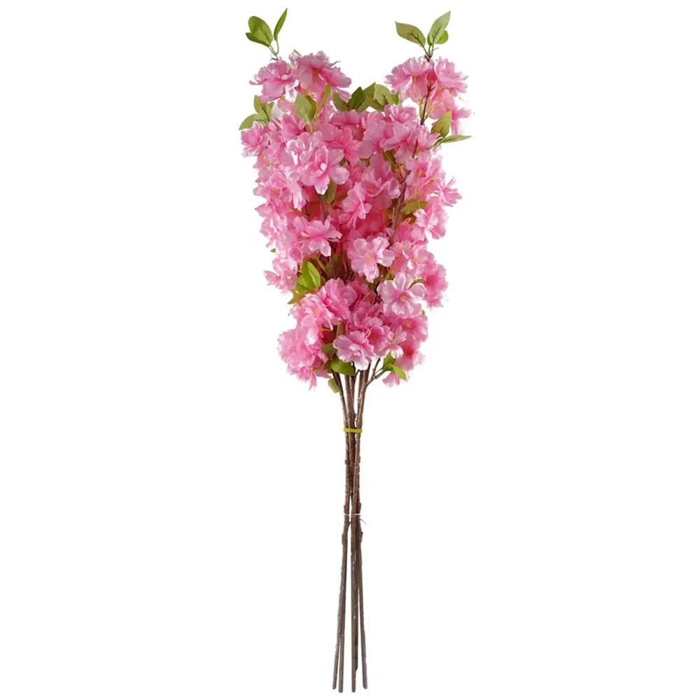 Pink Blossom Single Stem Artificial Flower 6 Pack