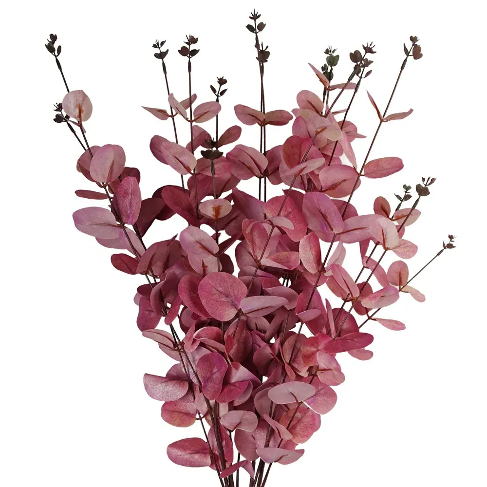 Pink Eucalyptus Artificial Foliage Stem 6 Pack - Pink