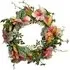 Pink Lily Artificial Wreath 60cm - Green
