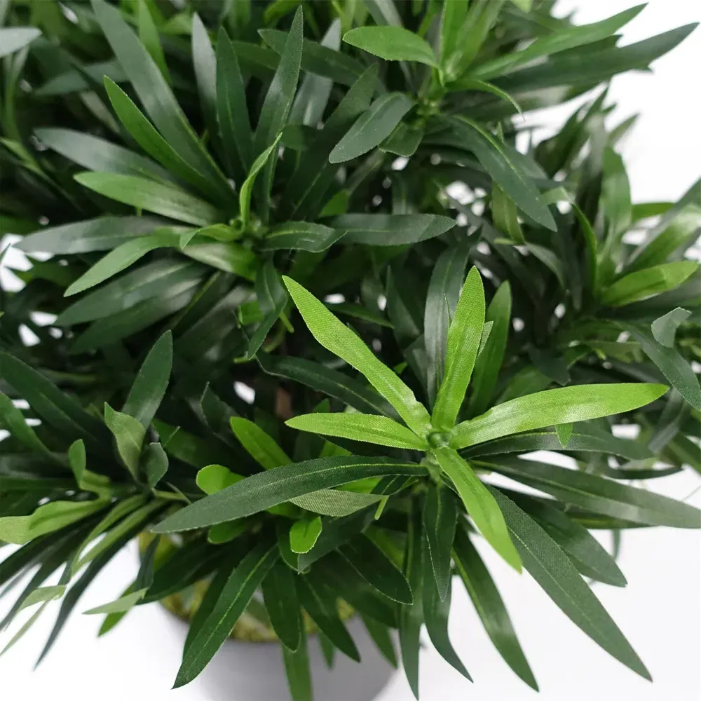 Podocarpus Bush Artificial Plant in Pot 40cm - Green