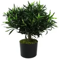 Podocarpus Bush Artificial Plant in Pot 40cm - Green