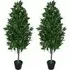 Pyramid Cone Topiary Bay XL Artificial Tree 2 Pack - Green