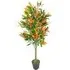 Red and Green Ficus Artificial Tree in Pot 130cm - Green