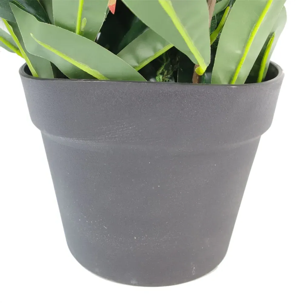 Red and Green Ficus Artificial Tree in Pot 80cm - Green