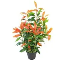 Red and Green Ficus Artificial Tree in Pot 80cm - Green