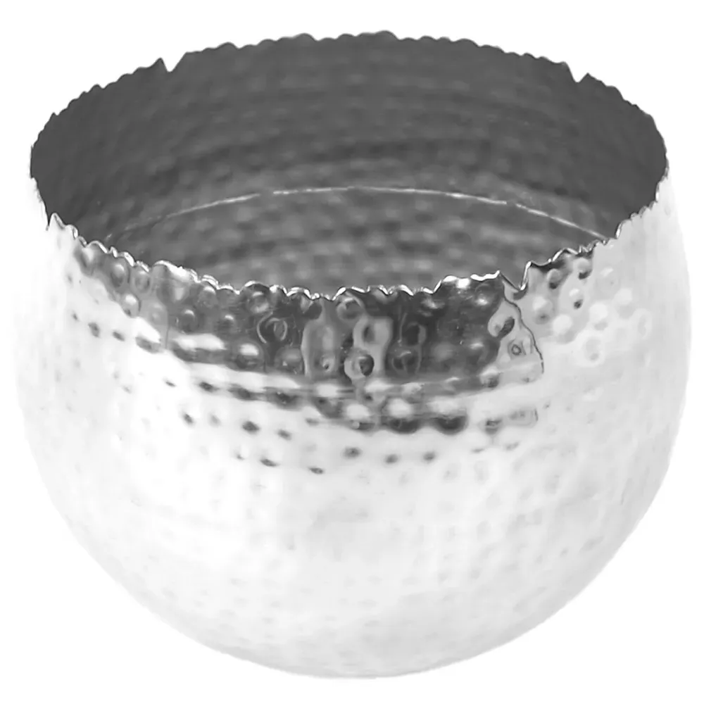 Red Poinsettia Artificial Plant in Silver Planter - 40cm