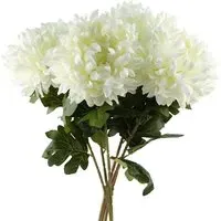 Reflex Chrysanthemum Artificial Flower 6 Pack - White, Silk