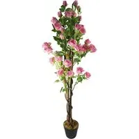 Rose Artificial Tree in Pot 150cm - Pink