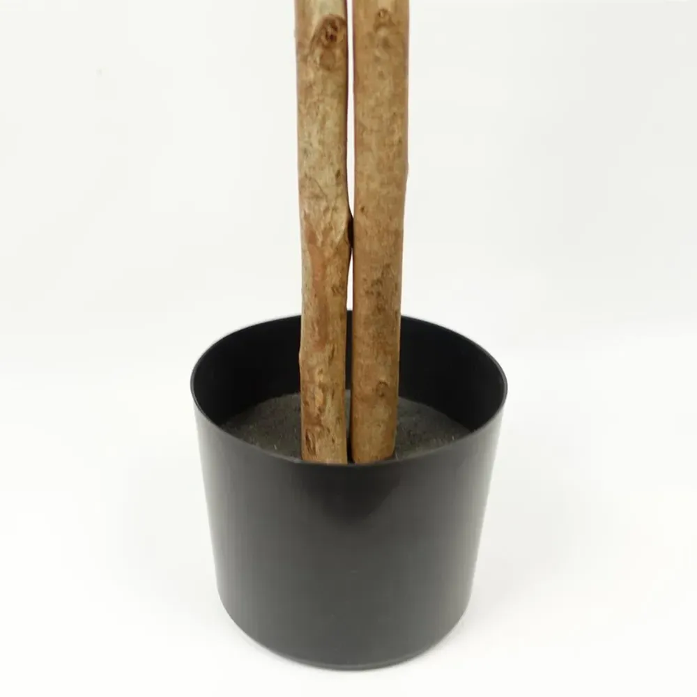 Silk Leaf Ficus Artificial Tree in Pot 150cm - Green