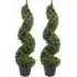 Spiral Boxwood Tower Artificial Tree 120cm 2 Pack - Green