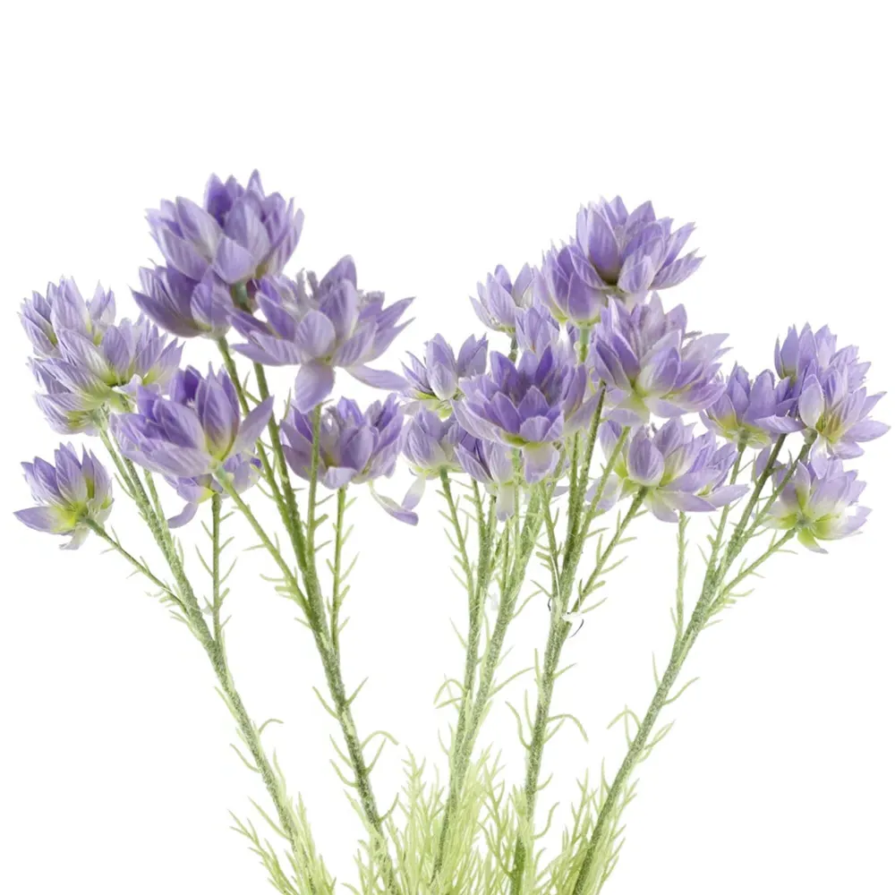 Starflower Artificial Stem Flowers 6 Pack - Purple