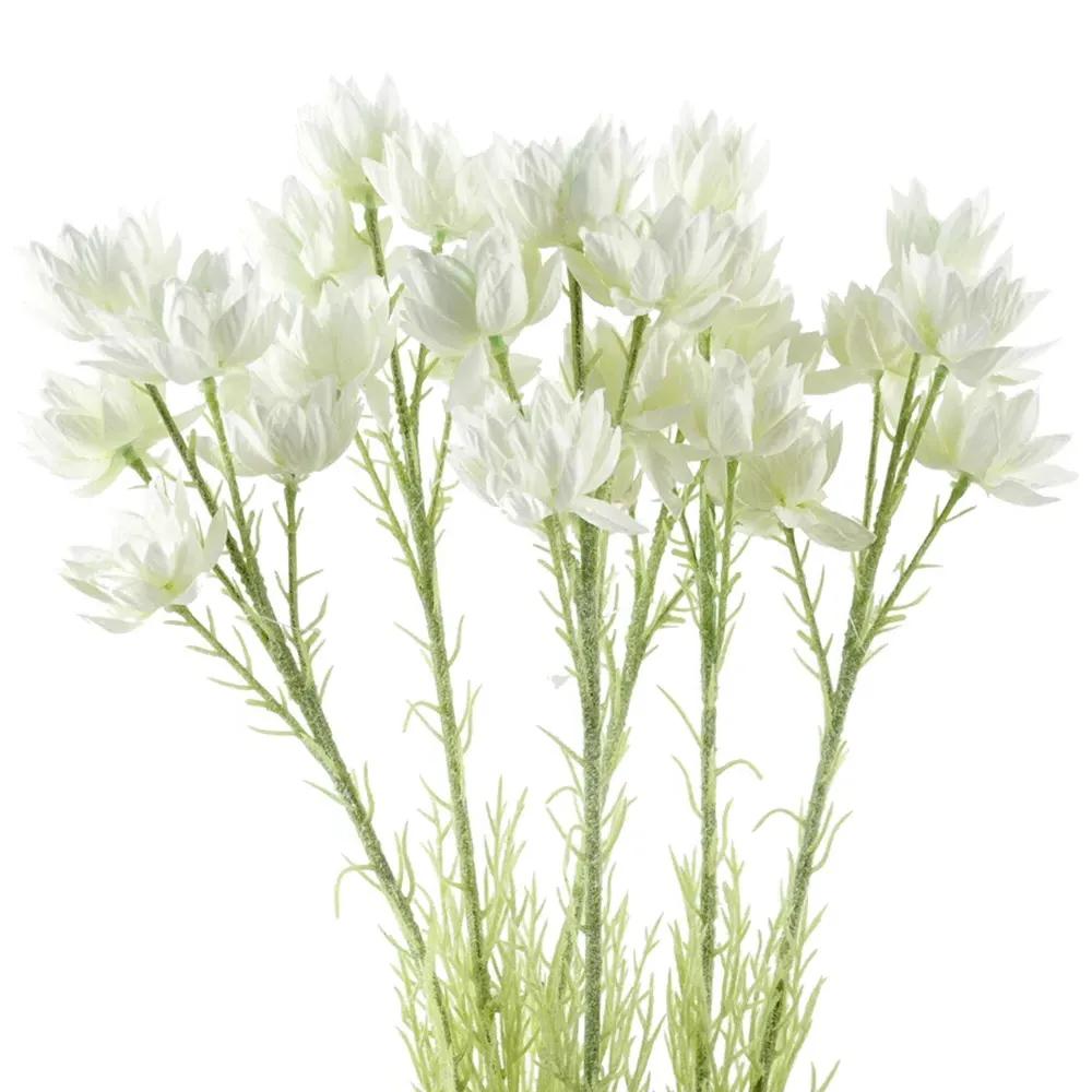 Starflower Artificial Stem Flowers 6 Pack - White