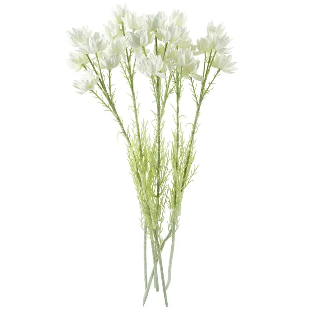 Starflower Artificial Stem Flowers 6 Pack - White