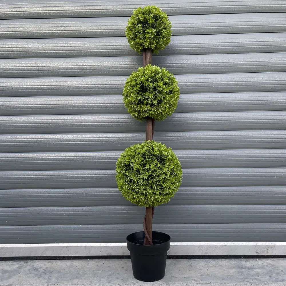 Triple Ball Topiary Tree 120cm - Green