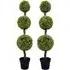 Triple Ball Topiary Trees 120cm 2 Pack - Green