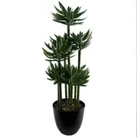 Tropical Yukka Artificial Plant in Planter 60cm - Black
