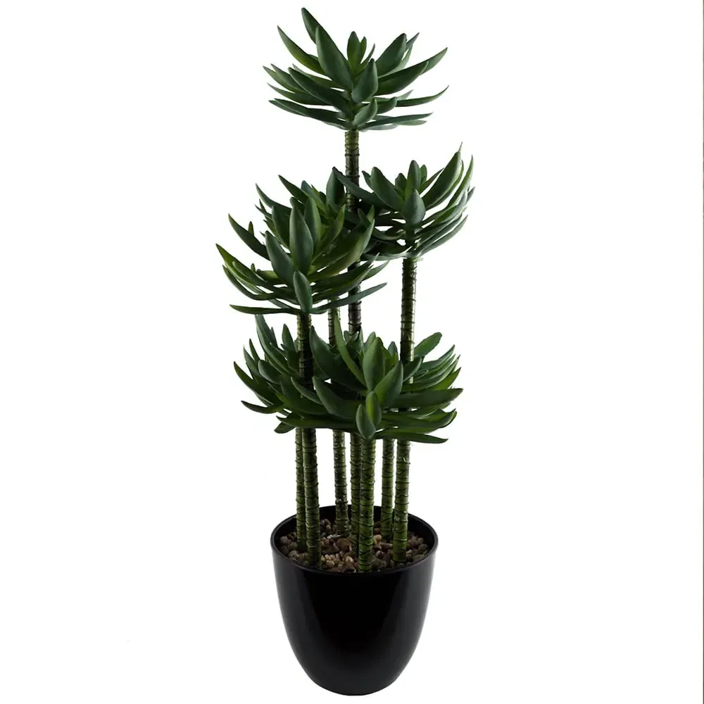 Tropical Yukka Artificial Plant in Planter 60cm - Black