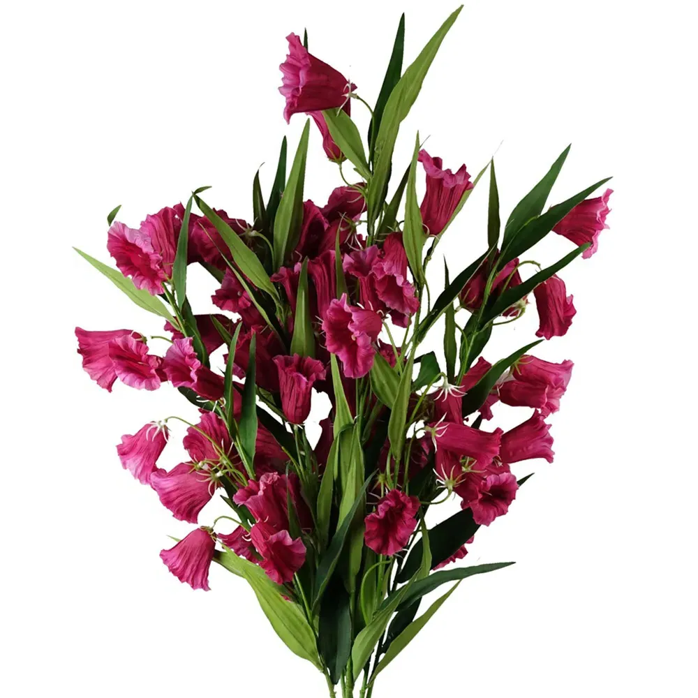 Trumpet Artificial Flower Stems 6 Pack - Fuchsia Pink
