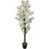 White Cherry Blossom Artificial Tree in Pot - White