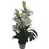 White Lily Stargazer Artificial Plant in Pot - White