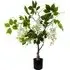 White Wisteria Bush Artificial Tree in Pot - White