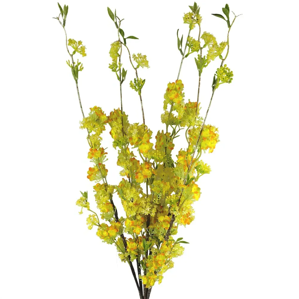Yellow Blossom Artificial Spray 100cm 6 Pack - Yellow