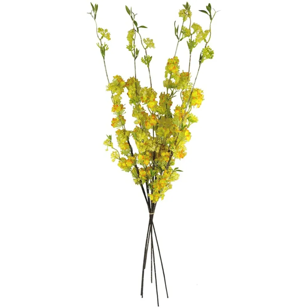 Yellow Blossom Artificial Spray 100cm 6 Pack - Yellow image