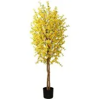 Yellow Forsythia Artificial Tree in Pot 150cm