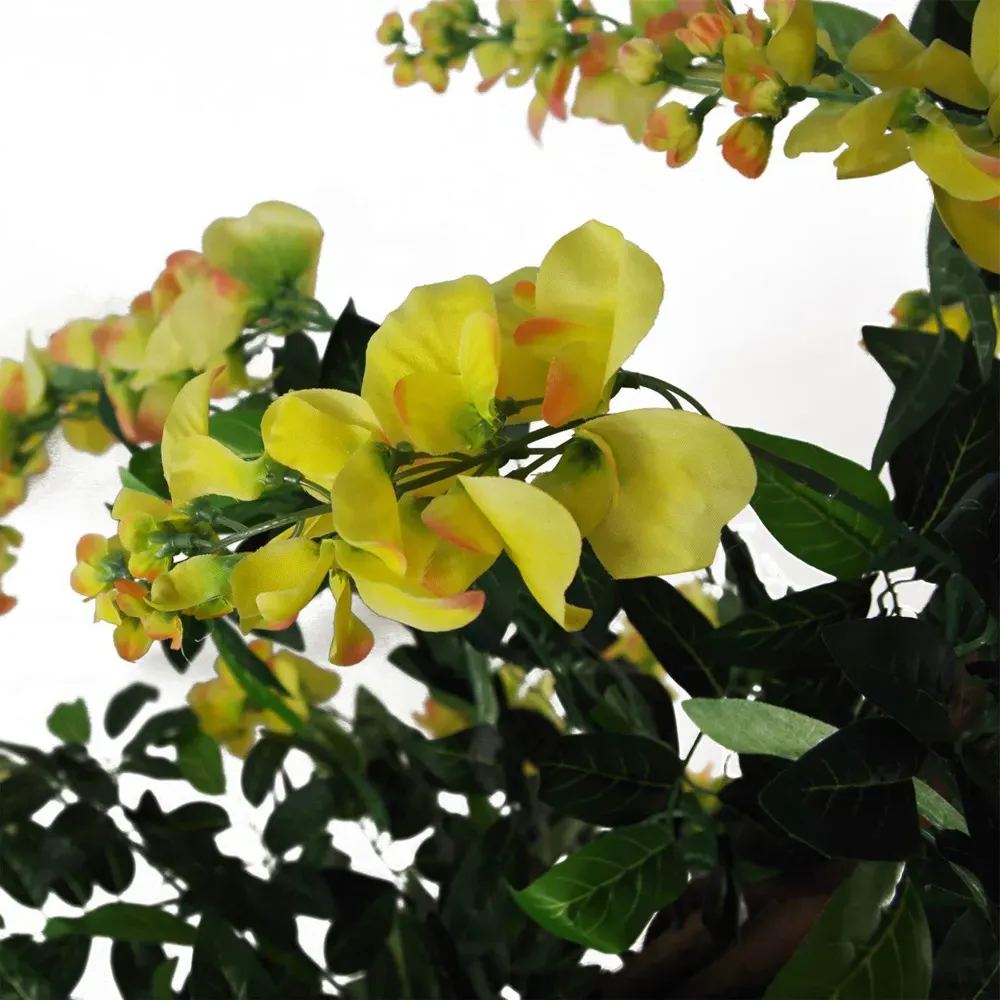 Yellow Wisteria Artificial Tree in Pot - Yellow
