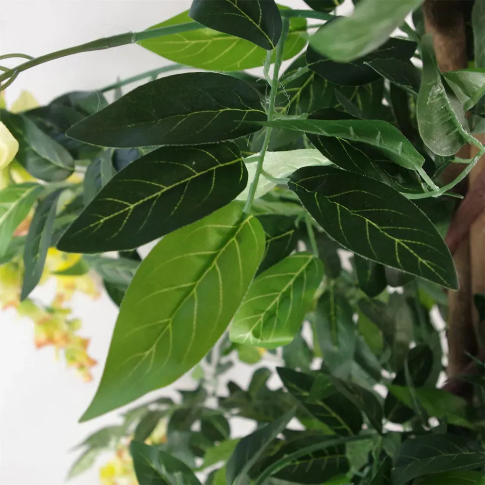 Yellow Wisteria Artificial Tree in Pot - Yellow