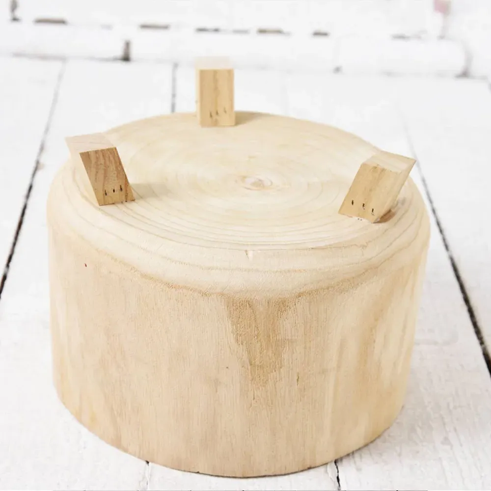 Hortico Grower Round Plant Pot 3 Pack - Brown, Hardwood