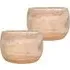 LECHUZA Hortico Eco Round Plant Pot 2 Pack - Brown, Hardwood