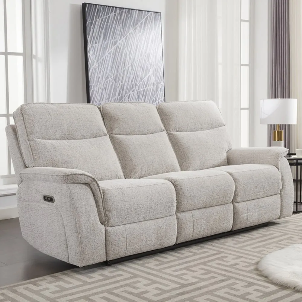 Lenox 3-Seater Power Recliner Sofa - Beige image