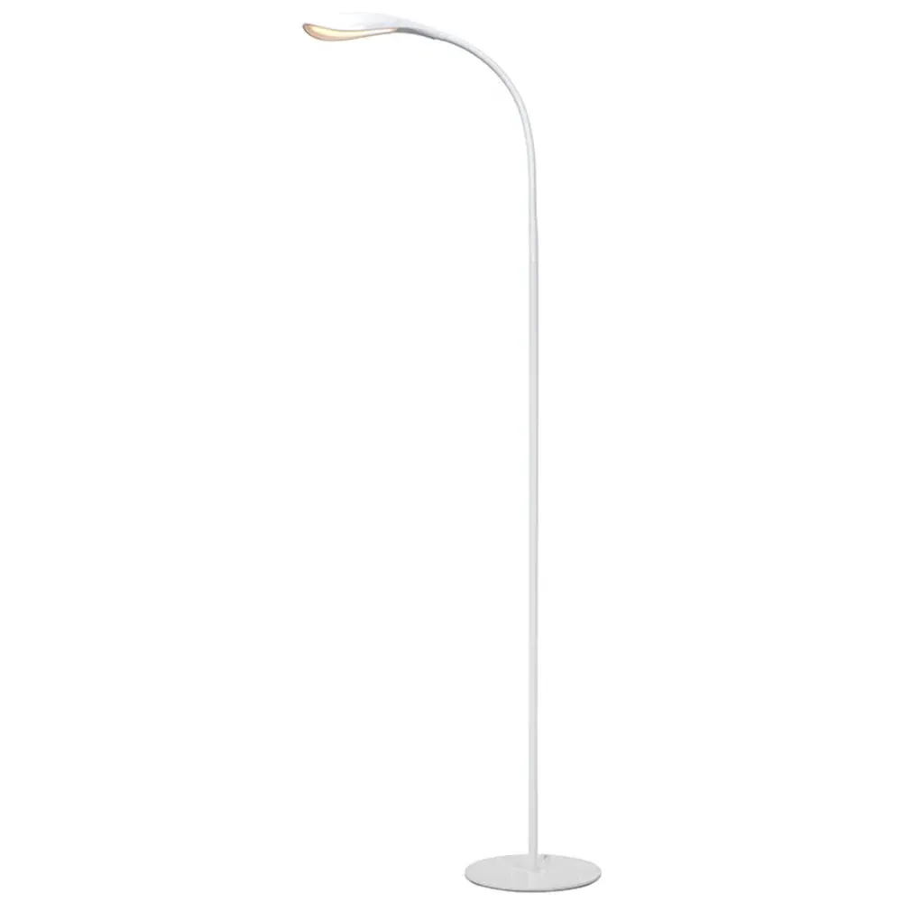 High Vision LED Floor Light with Gooseneck - White