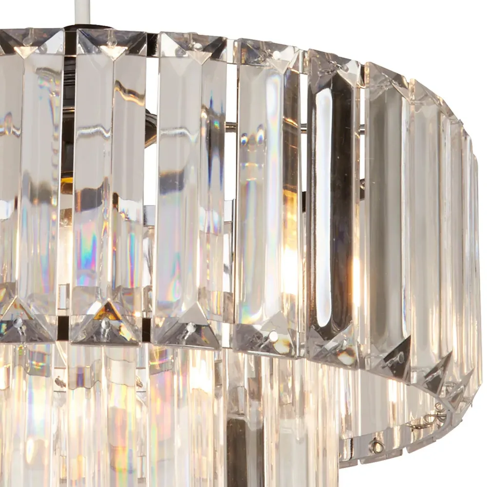 2 Tier LED Shade - Chrome, Acrylic