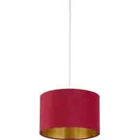 28cm Drum Lampshade - Burgundy, Velvet