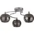 3 Light Ceiling Light - Chrome, Smoked Glass