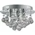 3 Light Flush Ceiling Light - Chrome, Clear Acrylic