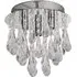 3 Light Flush Ceiling Light with Acrylic Drops - Chrome