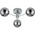 3 Light Semi Flush Ceiling Light - Chrome, Smokey Glass