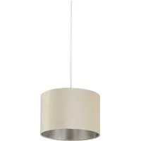 30cm Drum Lamp Shade - Cream, Velvet