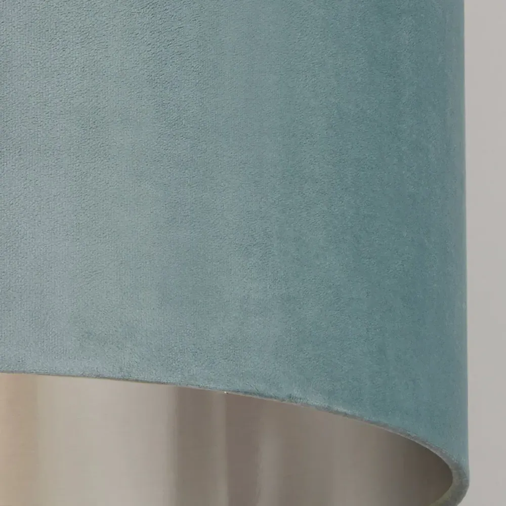 30cm Drum Lampshade - Sage Green, Velvet