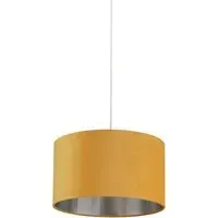 35cm Drum Shade - Ochre, Velvet