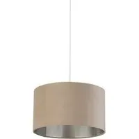 38cm Drum Lamp Shade - Taupe, Velvet